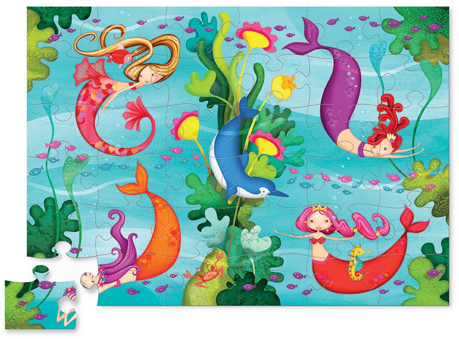 Mermaids 36 pc Shaped Box Floor Puzzle