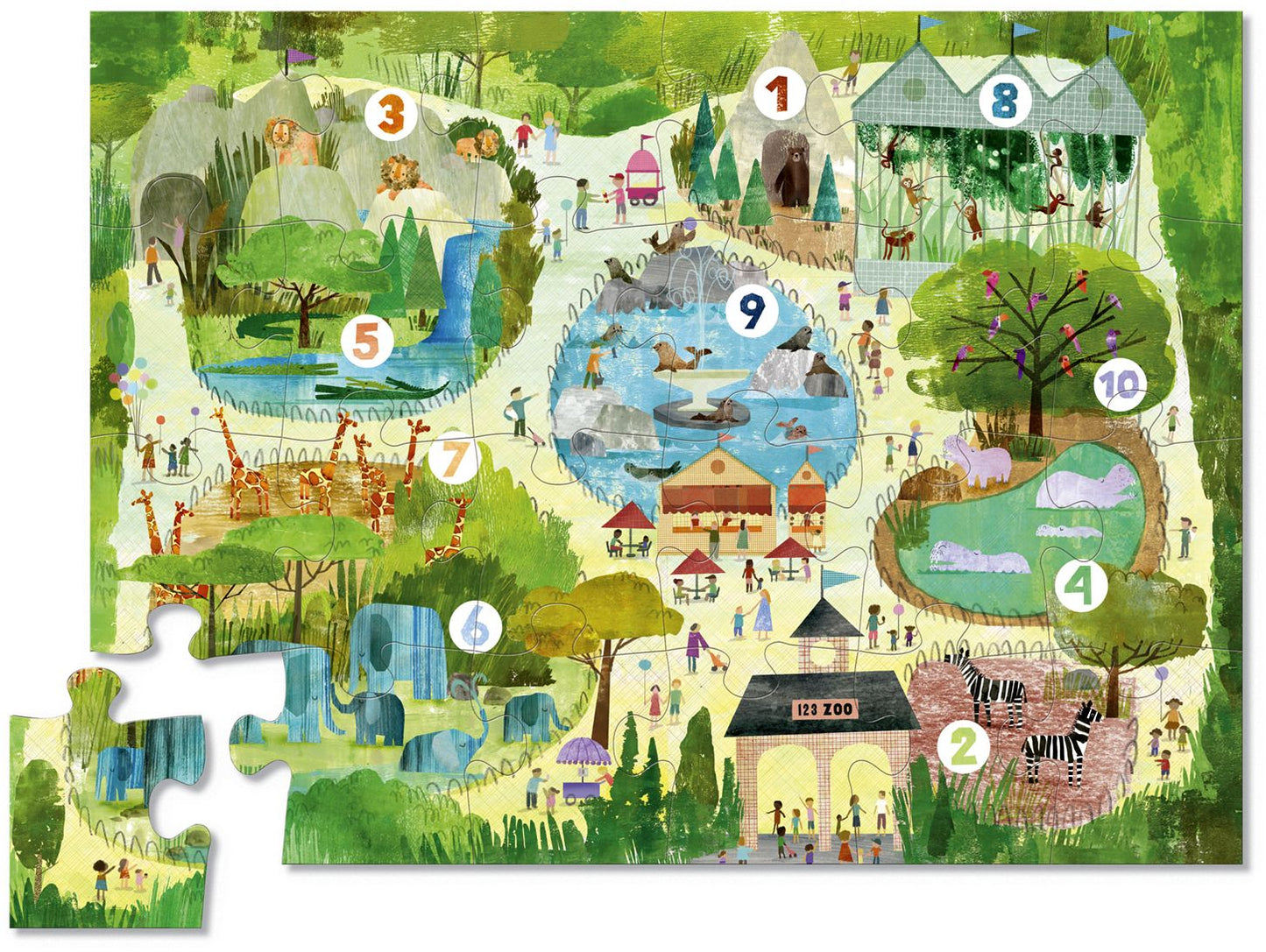 123 Zoo 24 pc Floor Puzzle
