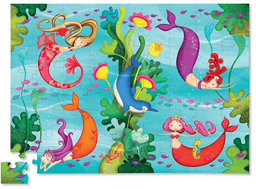 Mermaids 72 pc learn & play puzzle