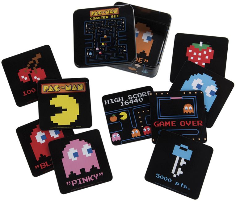 Pac-Man 10pc. Coaster Seet w/storage tin