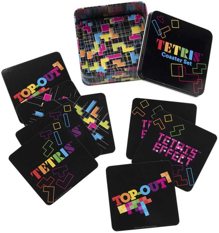 Tetris 10pc. Coaster Set w/storage tin
