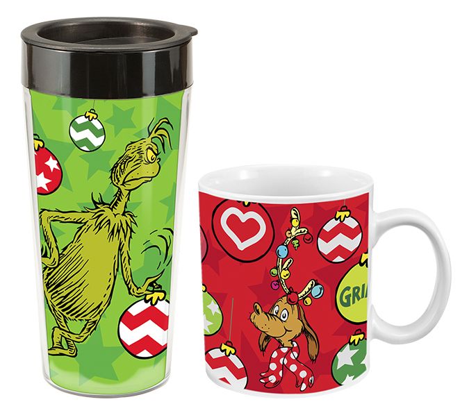 Dr. Seuss 16 oz. Plastic Travel & 12 oz. Ceramic Mug Set