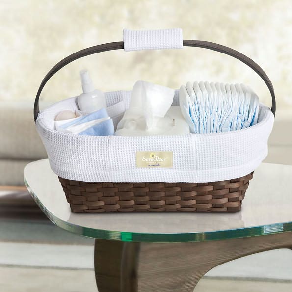 Munchkin SaraBear Portable Diaper Caddy, White Waffle