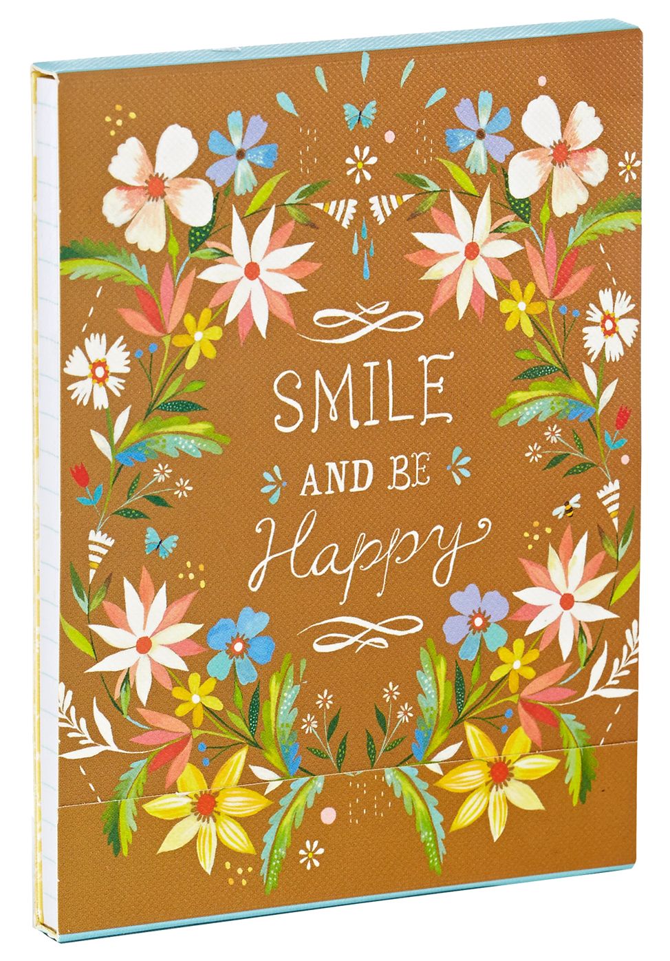 Smile and Be Happy Mini Notepad with Pencil