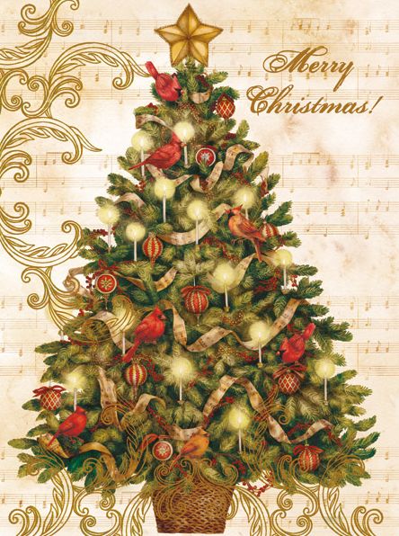 Christmas Tree Christmas Boxed Card