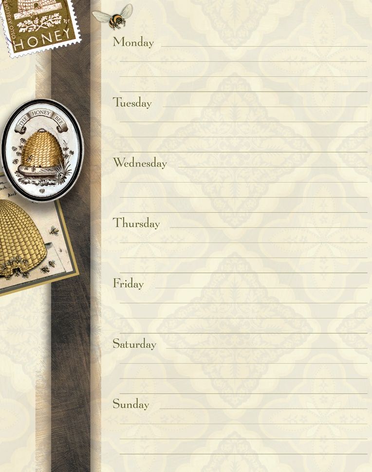 Honey & Grey Jumbo Weekly Planner