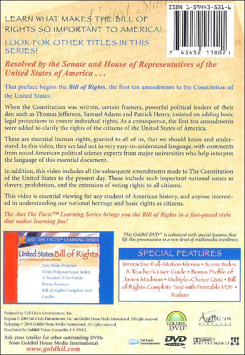 Just the Facts: The United States Bill of Rights and the Constitutional Amendments