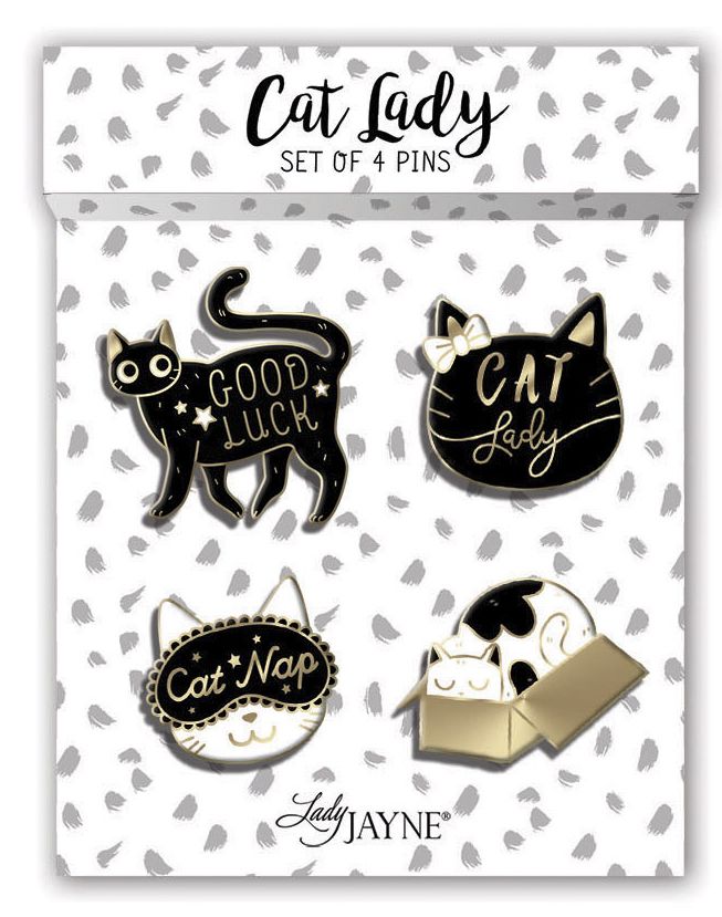 Cat Lady Pins Set/4