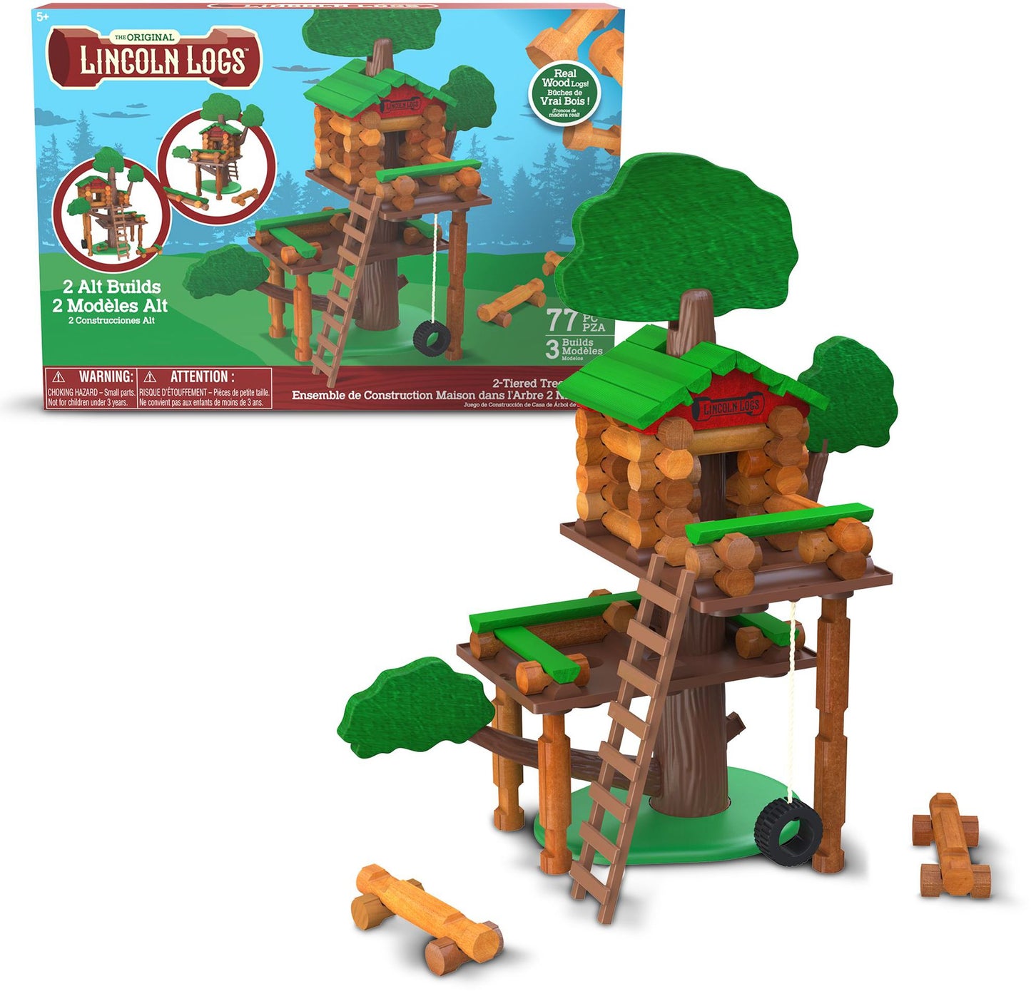 Lincoln Logs 2-Tiered Treehouse/Clubhouse
