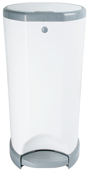 Diaper Dekor Diaper Pail In White/Silver