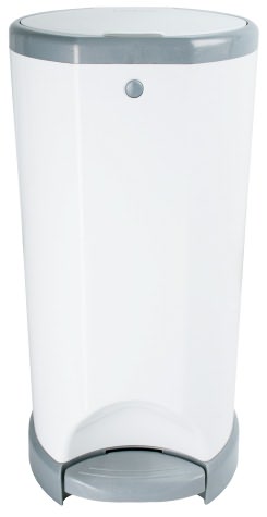 Diaper Dekor Diaper Pail In White/Silver
