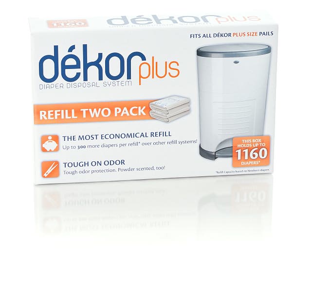 Dekor Refills Plus for Dekor Diaper Pail Plus (2 Pack)