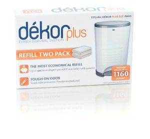 Dekor Refills Plus for Dekor Diaper Pail Plus (2 Pack)