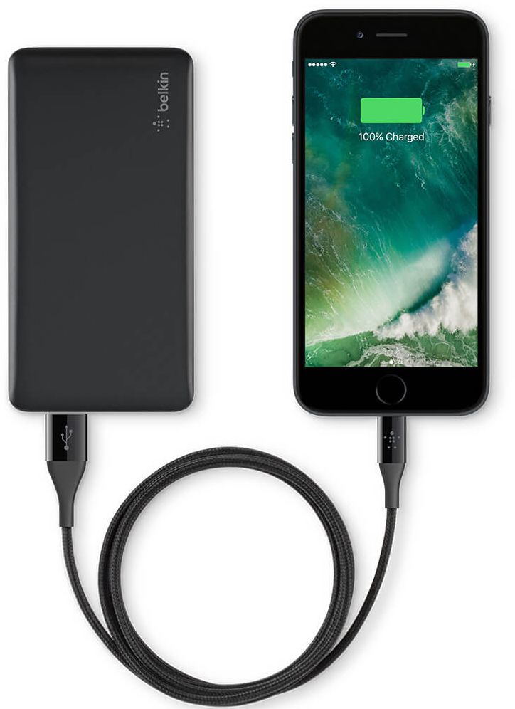 Belkin F7U019btblk Pocket Power 5K w/ Micro USB and USB Cable - Black