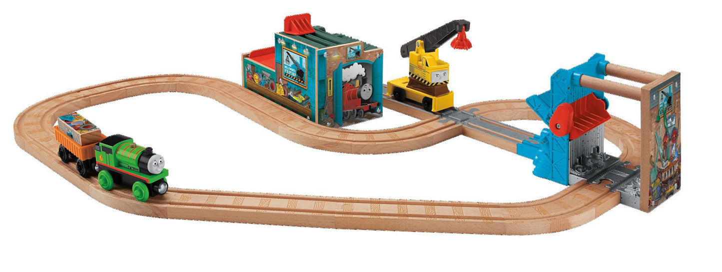 Fisher-PriceThomas & FriendsWooden Railway Reg and Percy at the Srapyard