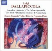 Luigi Dallapiccola: Sonatina canonica; Tartiniana seconda; Due Studi; Quaderno musicale di Annalibera