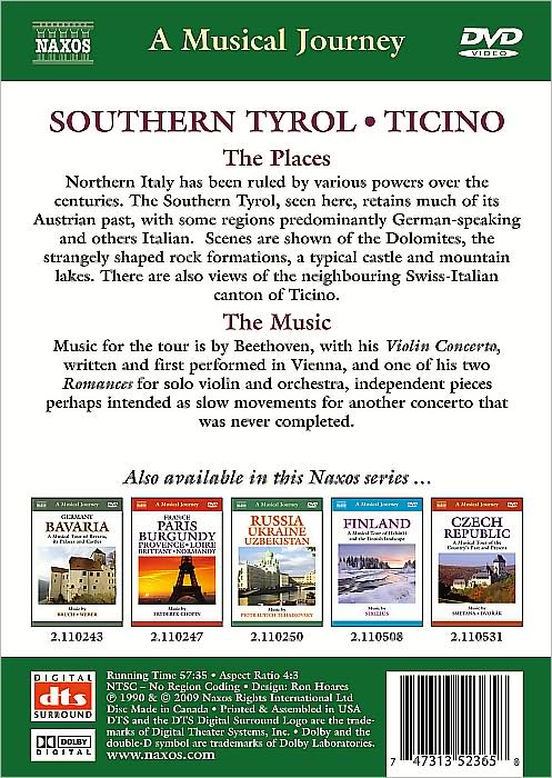A Musical Journey: Italy/Switzerland - Southern Tyrol and Ticino