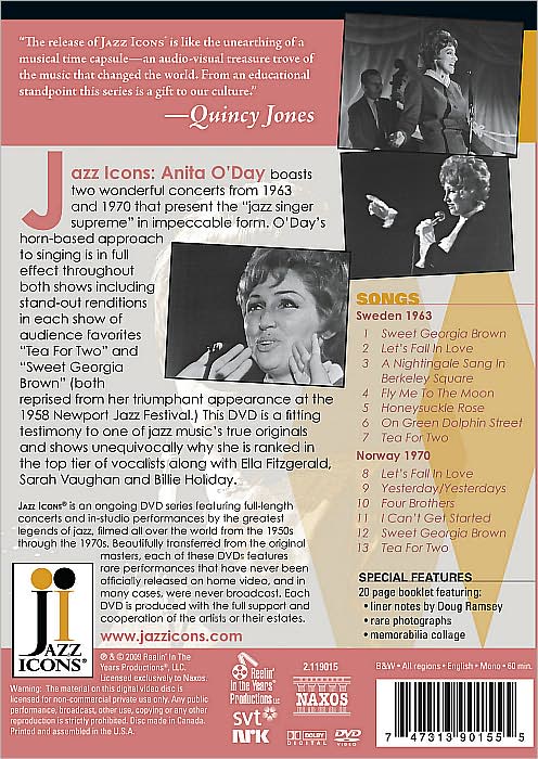 Jazz Icons: Anita O'Day - Live In '63 & '70