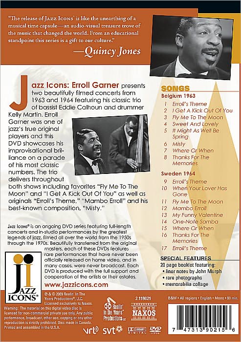 Jazz Icons: Erroll Garner - Live in '63 & '64