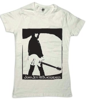 Joan Jett Guitar Tee (Wht) (Wl) (Joan Jett & The Blackhearts)