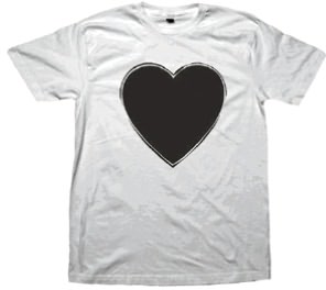 Blackheart Mens Tee (Med) (Wht) (Blackheart Mens Tee)