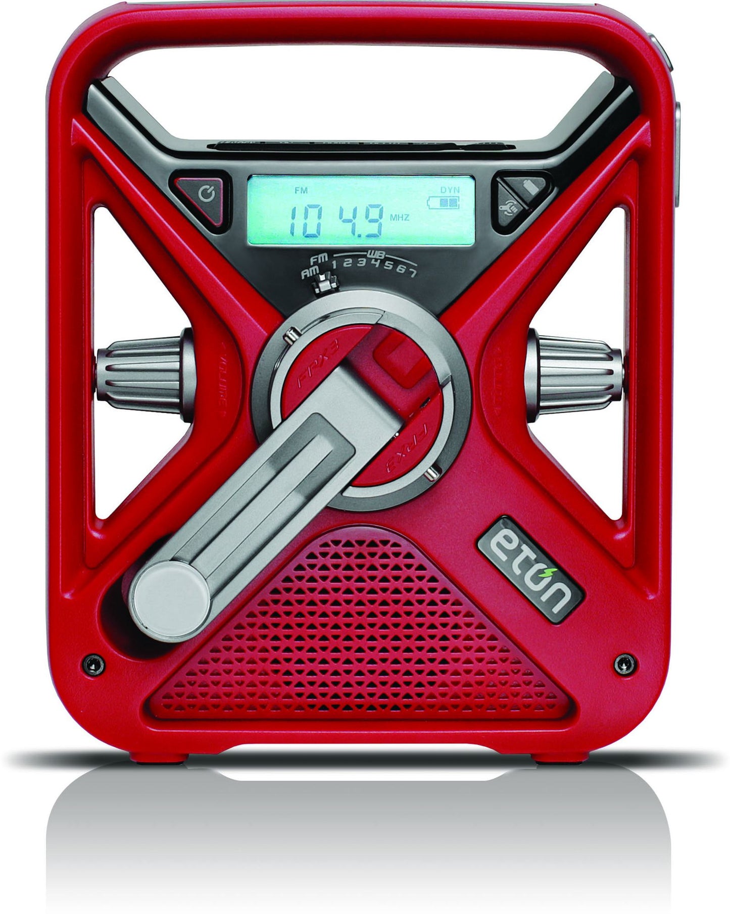 Eton NFRX3WXR Multi-Powered AM/FM/NOAA Weather Radio with LED Flashlight - Red