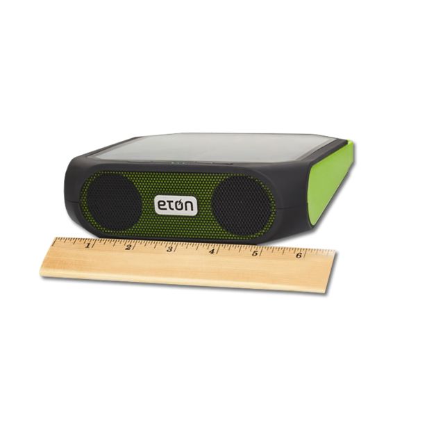 Eton NRKS200B Rugged Rukus Solar Bluetooth Audio System - Black & Green