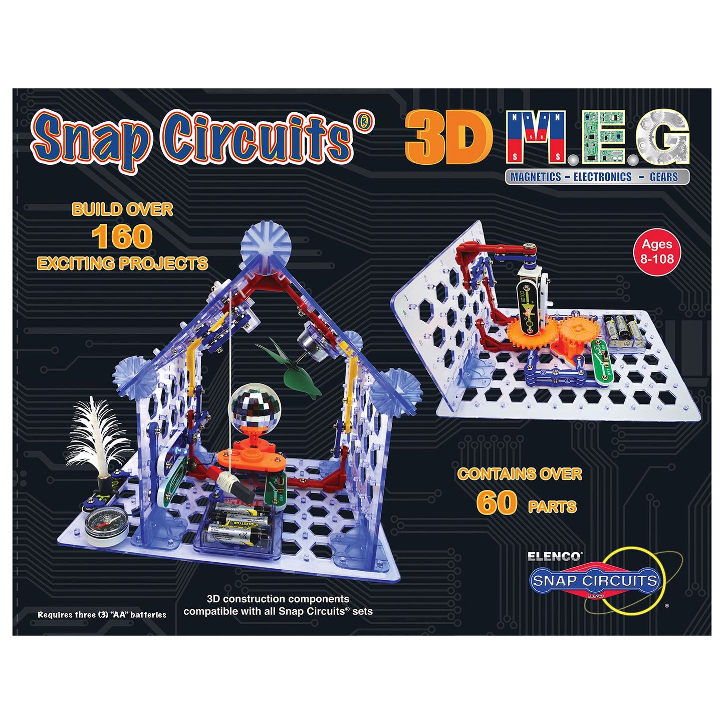 Snap Circuits 3-D M.E.G. (Magnetics, Electronics, Gears)