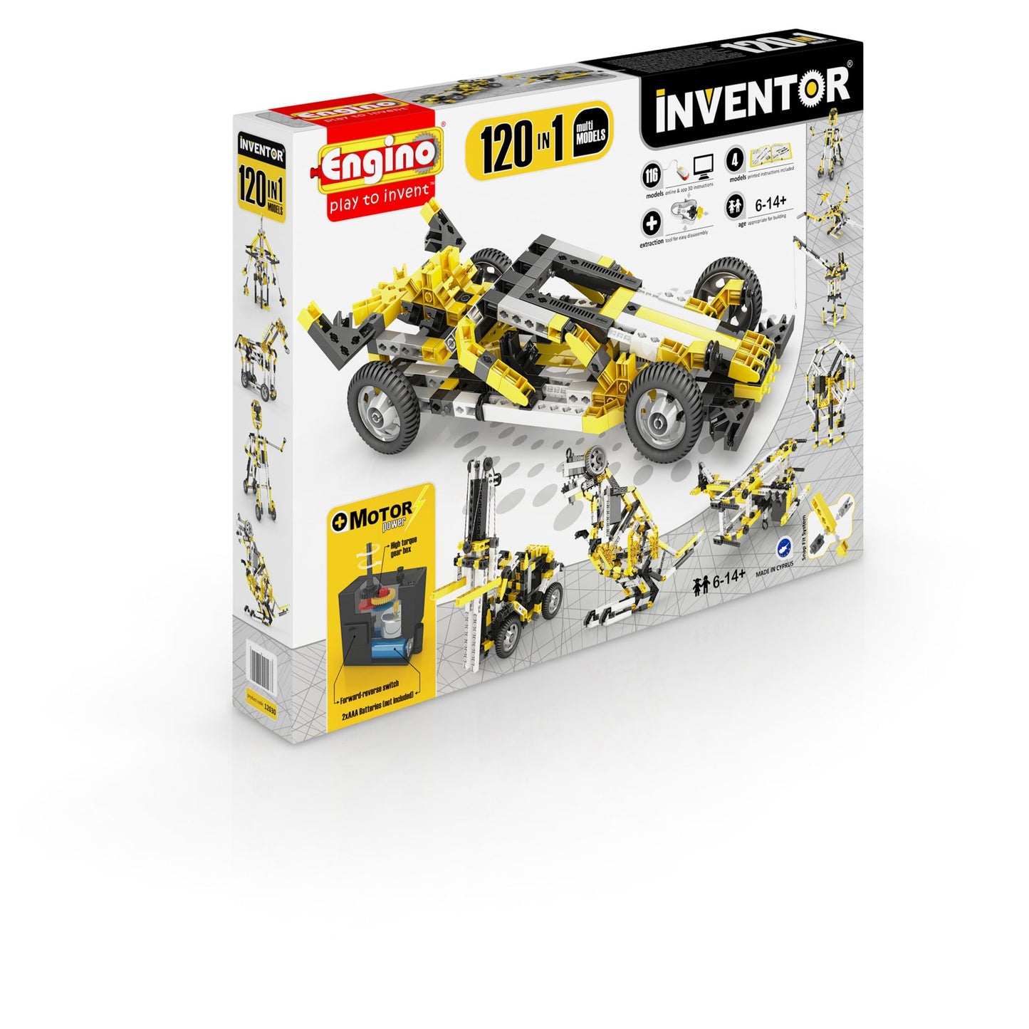 Engino Inventor 120 in 1 Models Building Motorized Set - Multi Models
