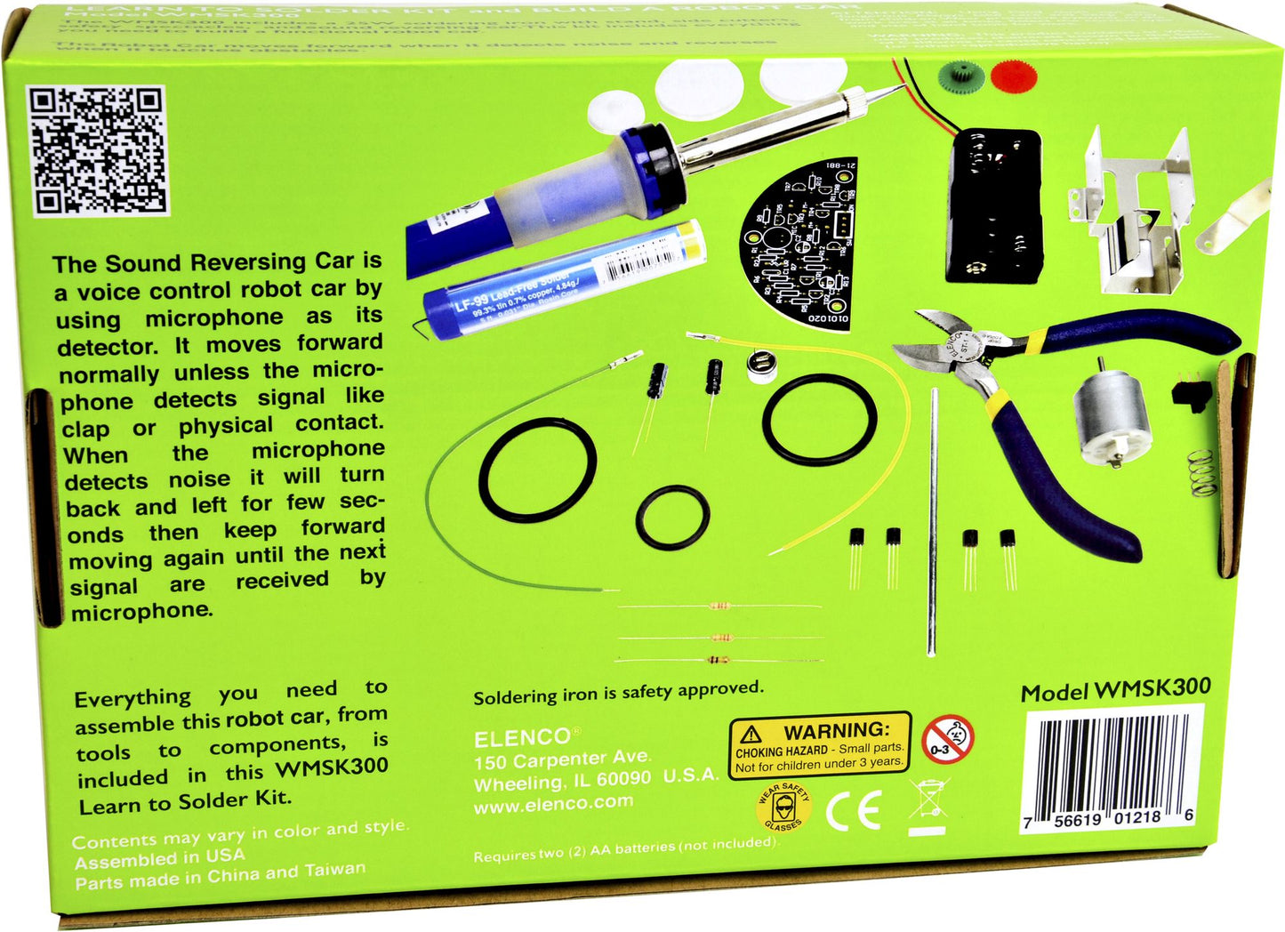 WEmake REVERSING SOUND CAR - LEARN TO SOLDER KIT