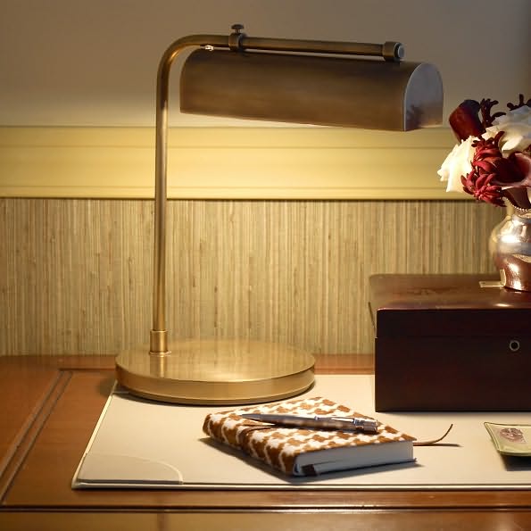 Vernon Task Lamp in Hand-Rubbed Antique Brass