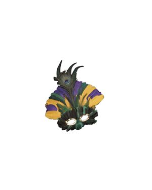 Peter Alan Inc. MG3733PA Mardi Gras Sequin Mask With Feathers