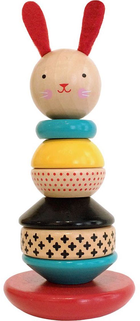 Modern Bunny Wood Stacking Toy