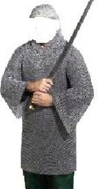 Benzara 28078 Set Of 2 Chain Mall Medieval Steel Body Armor Suit