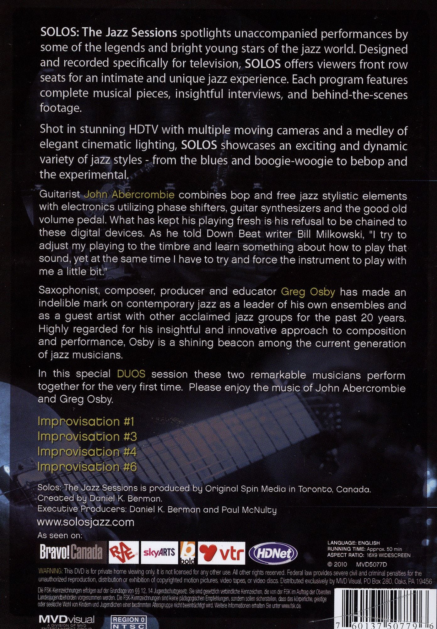 Greg Osby & John Aberombie: Solos - The Jazz Sessions