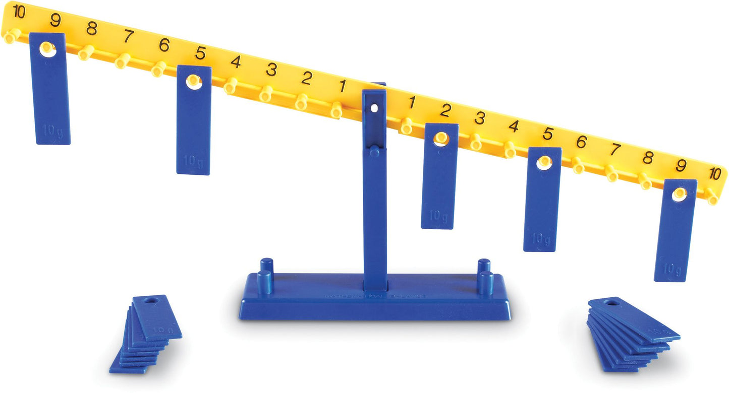 LEARNING RESOURCES LER0100 MATH BALANCE-8-1/2T 20 10G WEIGHTS