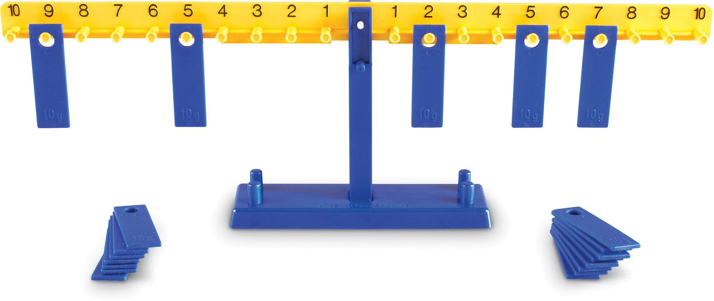 LEARNING RESOURCES LER0100 MATH BALANCE-8-1/2T 20 10G WEIGHTS