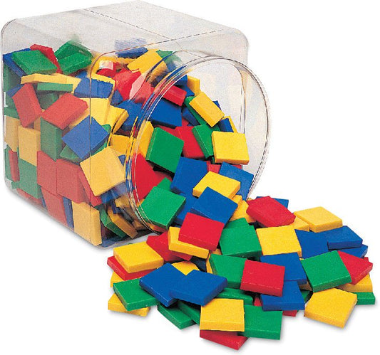 LEARNING RESOURCES LER0203 COLOR TILES-400/PK 1 PLASTIC IN CONTAINER