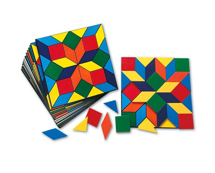 Parquetry Blocks & 20 Pattern Cards