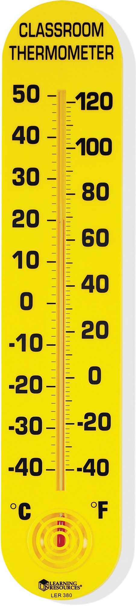 LEARNING RESOURCES LER0380 CLASSROOM THERMOMETER-15H X 3W FAHRENHEIT/CELSIUS
