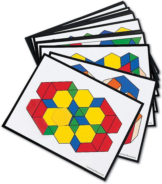 LEARNING RESOURCES LER0264 INTERMEDIATE PATTERN BLOCK CARDS-36 DESIGNS
