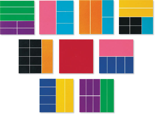 LEARNING RESOURCES LER0619 DELUXE RAINBOW FRACTION SQUARES-51/PK