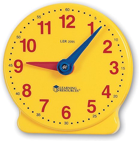 LEARNING RESOURCES LER2095 BIG TIME CLOCK STUDENT 12 HR.-5 DIAMETER PLASTIC