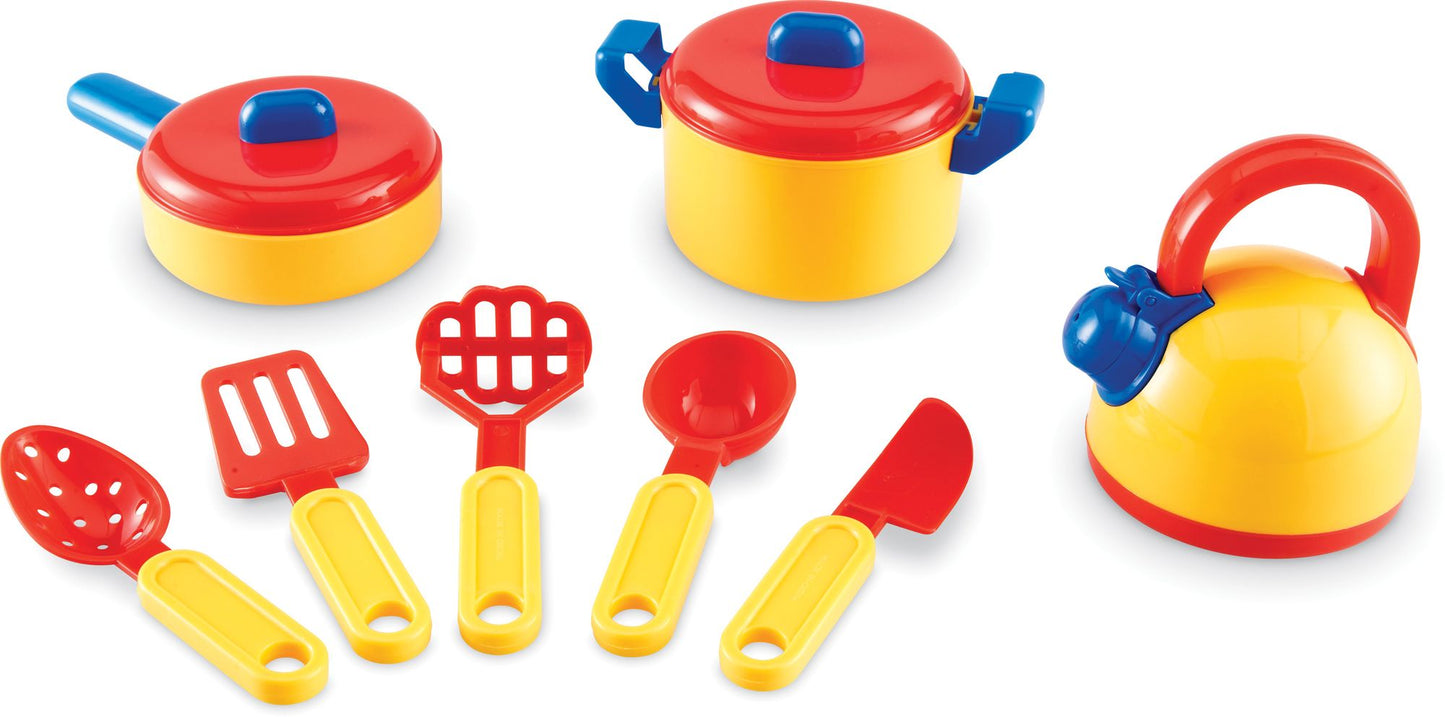 LEARNING RESOURCES LER9155 PRETEND & PLAY COOKING SET-10 PIECES