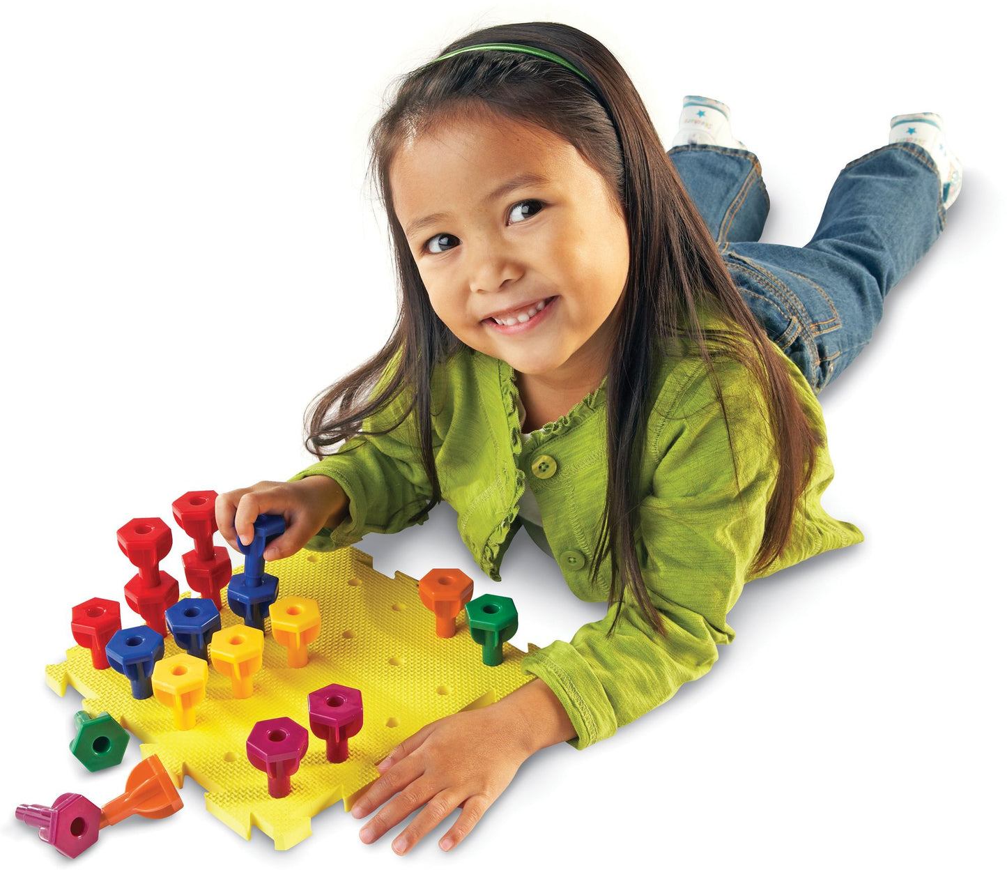 LEARNING RESOURCES LER0594 RAINBOW PEG PLAY ACTIVITY SET-GR. PREK+