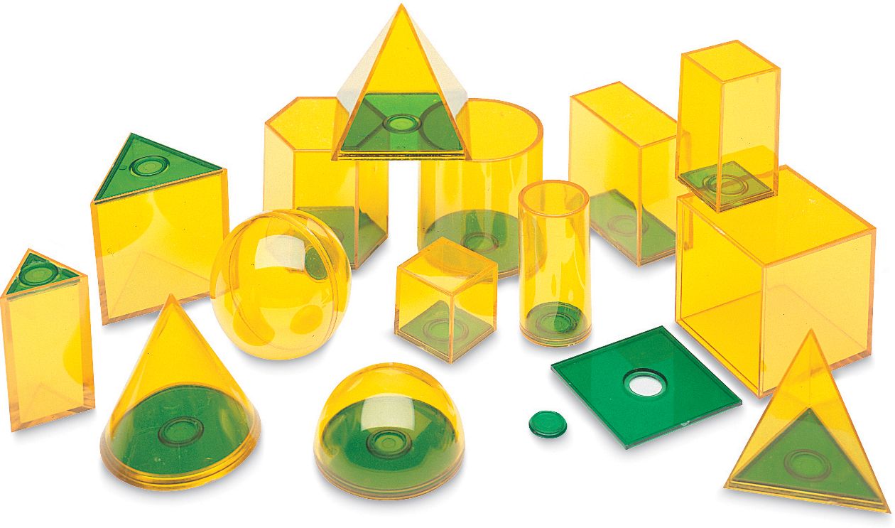 LEARNING RESOURCES LER0918 RELATIONAL GEOSOLIDS-14/PK CLEAR PLASTIC