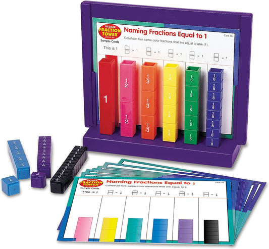 LEARNING RESOURCES LER2075 DELUXE FRACTION TOWER ACTIVITY SET-GR. 1-6