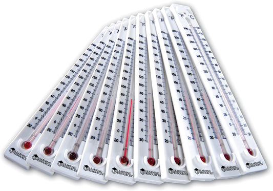LEARNING RESOURCES LER2415 BOILING POINT THERMOMETERS SET OF 10
