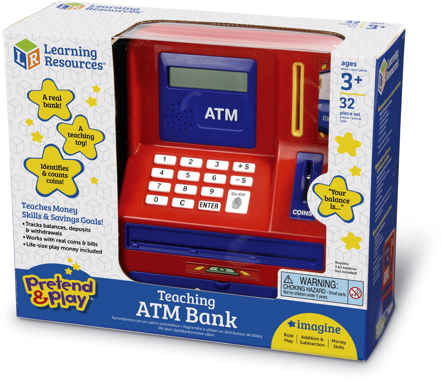 Learning Resources Pretend & Play Teaching ATM Bank
