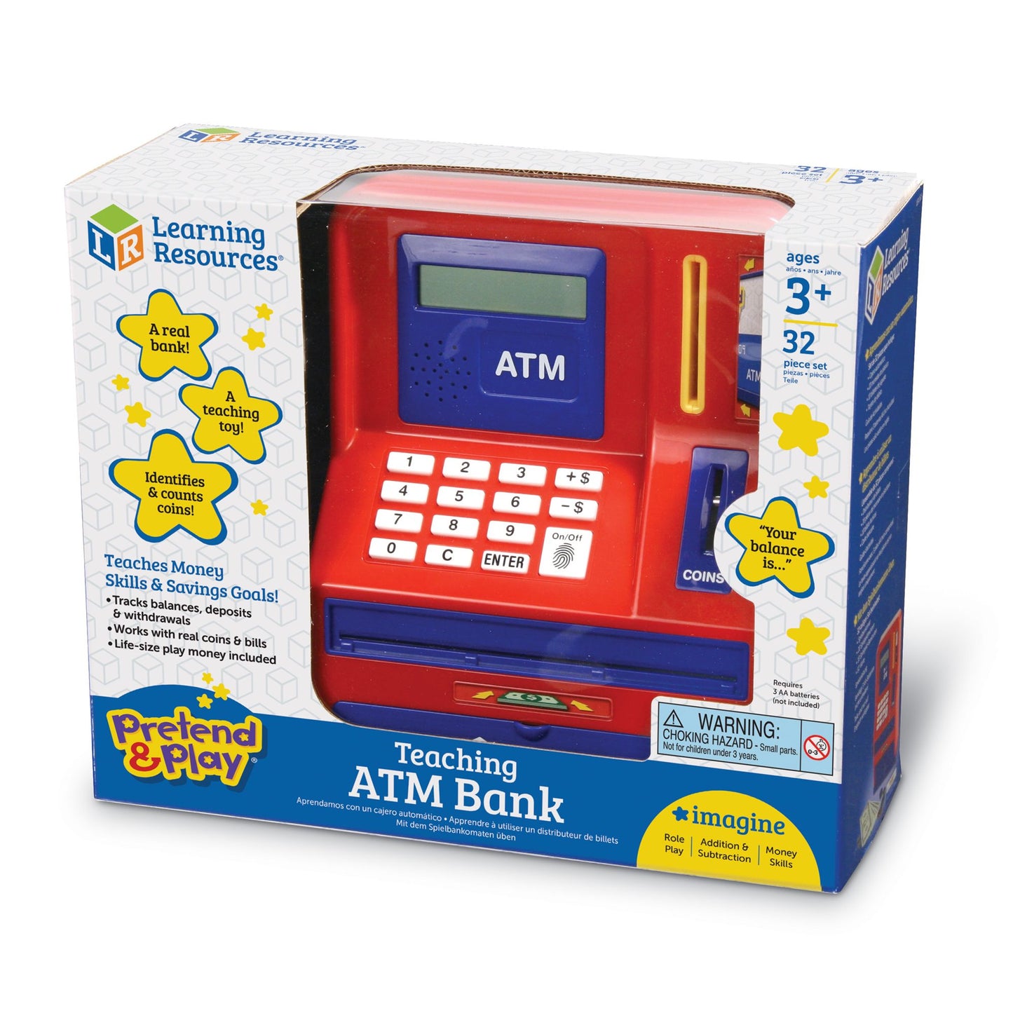 Learning Resources Pretend & Play Teaching ATM Bank